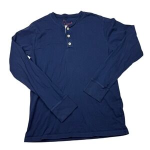 Mini Boden Kids Navy Blue Long Sleeve Henley Shirt Top Size 13 14 Years